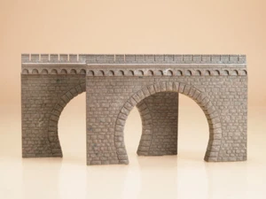2 DOUBLE TRACK TUNNEL PORTALS HO Gauge Auhagen kit 41587 - Picture 1 of 1