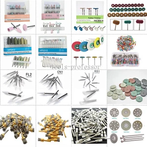Dental Composite Polishing Kit Diamond Burs Cups Ceramics RA HP FG Shank Type - Picture 1 of 95