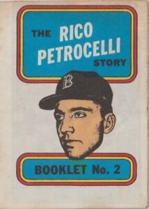 The RICO PETROCELLI Story Booklet 1970 TOPPS Baseball Card # 2