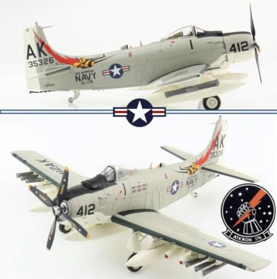 Hobby Master 1/72 HA2917 A-1H Skyraider USN VA-176 Thunderbolts, Pete Russel - Immagine 1 di 4