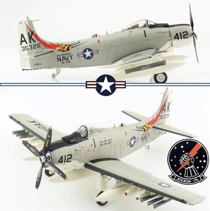 Hobby Master 1/72 HA2917 A-1H Skyraider USN VA-176 Thunderbolts, Pete Russel - Immagine 1 di 4