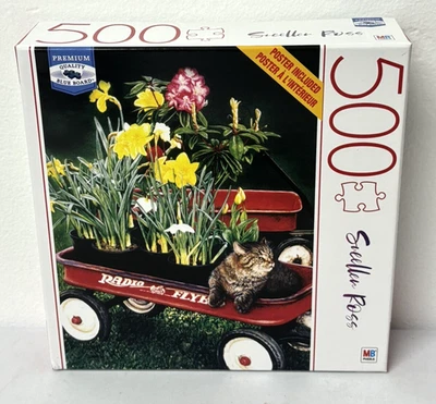 Spring Fever with Cat 500 Pc Jigsaw Puzzle by Cardinal – Brand New Sealed - Image 1 of 4