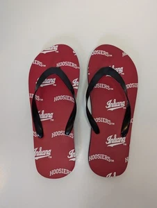 Indiana Hoosiers rot & schwarz Flip Flops Herren Größe 11/12 - Bild 1 von 3