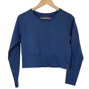 OFFLINE By Aerie Womens Sidewalk Seamless Long Sleeve Cropped T-Shirt XL Blue - Picture 1 of 10