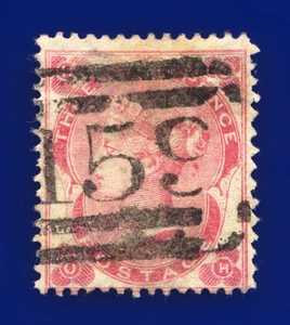 1862 SG76 3d Bright Carmin-Rose J26(2) OH Misperf Glasgow Good Used c.£350 doif - Bild 1 von 3