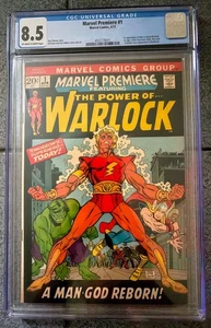 MARVEL PREMIERE #1, aprile 1972. CGC 8.5. Pagine bianco sporco/bianco. 1° Stregone Adamo - Foto 1 di 2