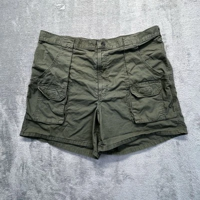 WOOLRICH UTILITY CARGO HIKING SHORTS MENS 38 OLIVE GREEN COTTON - Imagem 1 de 4