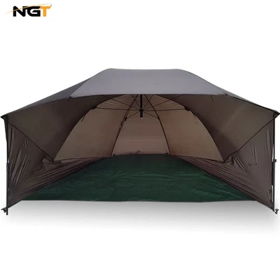 NGT 60" Umbrella Shelter System with Storm Poles and Groundsheet Carp Fishing - Image 1 of 4