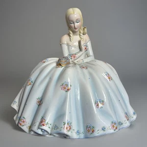Vintage GIOVANNI RONZAN große handbemalte Porzellan Frau Figur Italienisch MCM - Bild 1 von 14