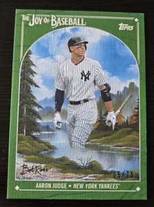 Aaron Judge /75 Sap Green 2023 Topps X Bob Ross Joy Of Baseball #86 Yankees - Picture 1 of 6