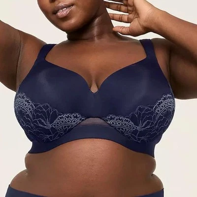 Lane Bryant Cacique Comfort Bliss Light Lined Full Coverage Bra 40DD *Blue* NWT - Image 1 of 3
