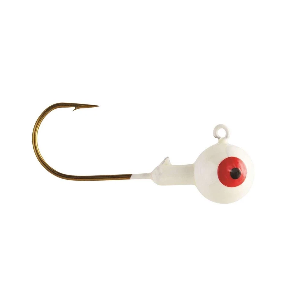 Eagle Claw Ball Jig Head 1/16oz 10ct White