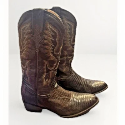 Ferrini Men's Taylor Size 10.5 E Teju Lizard Round Toe Boots Chocolate 1111109 - Image 1 of 4