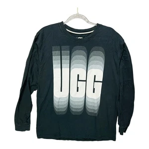 UGG Herren Streetwear Logo Langarm Tee Grafik Gr. M Blk Farbverlauf Freizeit Basics - Bild 1 von 6