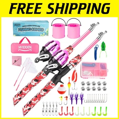 Complete Kids Fishing Set: 1.5M Pole, Reel, Tackle Box, Net - Perfect Gift! - Image 1 of 4