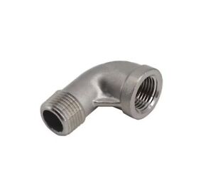 3/8" NPT Male to Female 304 Stainless Steel 150# Threaded 90° Street Elbow