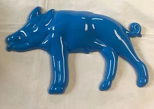 Kunststoff blau Schwein geformt 6" x 10" Wand/Tür Beschilderung - Bild 1 von 1