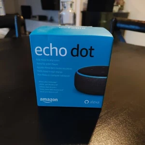Amazon Echo Dot 3. Generation anthrazit schwarz Alexa intel. Lautsprecher NEU - Bild 1 von 2