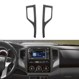 Kit de embellecedor de cubierta de ventilación de aire central de fibra de carbono para Toyota Tacoma 2x2 2012-2015 2 piezas - Imagen 1 de 12