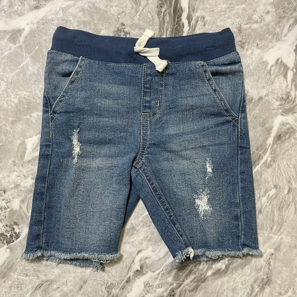 Epic Threads Niño Pequeño Jersey Pull On Pantalones Cortos Azul Denim Cordón Talla 4T Foto 1 de 4