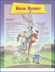 USA8 #3137a U/A SOUVENIR PAGE 2 FDC SvSht Bugs Bunny - Picture 1 of 1