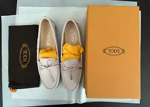 Tod's City Gommino Light Pink Textured Leather Loafers - Size 40 - Picture 1 of 18