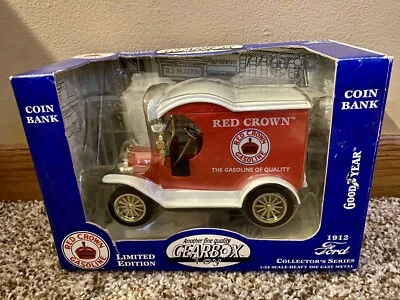 CAJA DE CAMBIOS FORD CORONA ROJA 1912 COCHE DE REPARTO, FUNDIDO A PRESIÓN, BANCO DE BLOQUEO, ESCALA 1/24 Foto 1 de 4