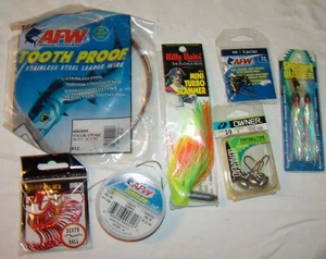 Lote Accesorios de Pesca Billy Cebos Snap Giratorio Líder Ganchos de Alambre Peces de Agua Salada - Imagen 1 de 6