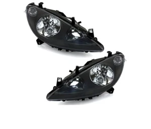 Set Headlights TFL for Peugeot 307 2000-2002 2003 2004 2005 VP1379 Black LHD - Picture 1 of 6