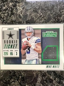 2018 Contenders Mike White Green Rookie Ticket Jersey Card Cowboys
