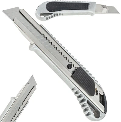 Alu Cuttermesser 18 mm Teppichmesser Paketmesser Cutter Universal Kartonmesser - Bild 1 von 3