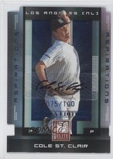 2008 Donruss Elite Extra Edition Aspirations Die-Cuts /100 Cole St Clair Auto
