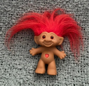 VTG - Treasure Troll Doll - Jan-Jan with Red Hair and Jeweled Navel - 1998 - Picture 1 of 4