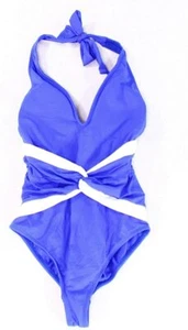 LAUREN RALPH LAUREN Beach Club Plunge Twist Halter One-Piece  - Picture 1 of 2