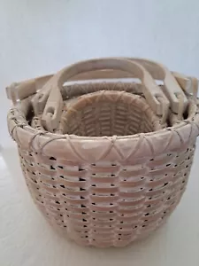 Hallmark WOVEN WOODEN BASKETS Set of 3 Multi Purpose - Picture 1 of 6