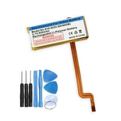 Batería interna de iones de litio de 850 mAh para iPod 5ta generación video 60 GB 80 GB herramientas de reemplazo Foto 1 de 4