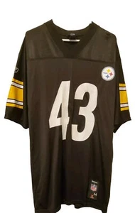 Reebok NFL Troy Polamalu schwarz Pittsburgh Steelers Trikot Größe Medium - Bild 1 von 8