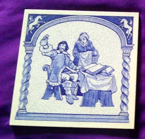 Piastrella farmacista da appendere quadrata Delft Holland ceramica blu - bianca (6 pollici x 6 pollici) - Foto 1 di 2