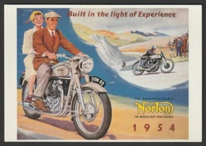 Tarjetas Mayfair - Postal NORTON DOMINATOR 1954 - El mejor titular de carretera del mundo - Imagen 1 de 2