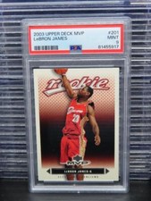 2003-04 Upper Deck MVP Lebron James Rookie Card RC #201 PSA 9 MINT Cavaliers