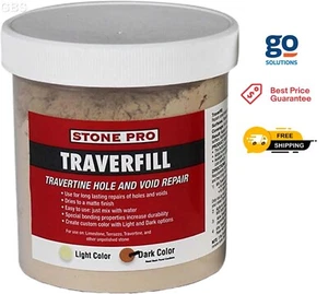 Stone Pro Traverfill - Travertine Hole and Void Repair - 1 Pound - Dark - Picture 1 of 7