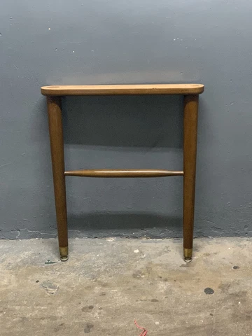 Vintage Mid Century Modern Walnut Legs from original 1960s office Desk US Navy Cover