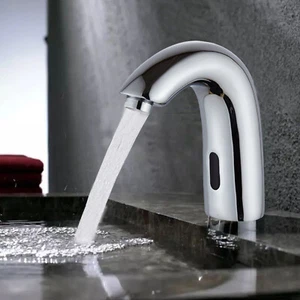 Automatik Waschtischarmatur Infrarot Sensor Kontaktloser Bad Kuche Wasserhahn - Bild 1 von 9
