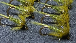 3 x UV Olive Cruncher Größe 14 Widerhaken - Bild 1 von 6