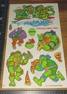 Vintage Stickers, Scratch N Sniff, Mello Smello,TMNT,1 Sheet,(stk5 Bx) - Picture 1 of 6