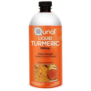 Qunol Liquid Turmeric Curcumin with Black Pepper, Turmeric Supplement 1000mg, - Picture 1 of 2