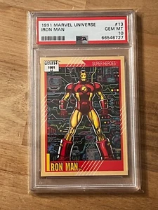 Iron Man - Carta 1991 Impel Marvel Universe #13 PSA 10 GEMME NUOVA DI ZECCA - Foto 1 di 2