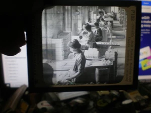 Vintage Lot 2 Magic Lantern Glass Slides Keystone View Co. Germany Doll Factory - Picture 1 of 6