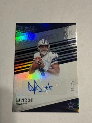 Dak Prescott 2016 Panini Absolute ROOKIE AUTO Absolutely Ink Gold /25 #46 - Image 1 of 2