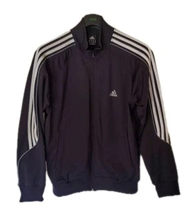 Adidas Firebird Tracksuit Top Jacket Mens XL Black White Stripes Rare 2003 Issue - Picture 1 of 14
